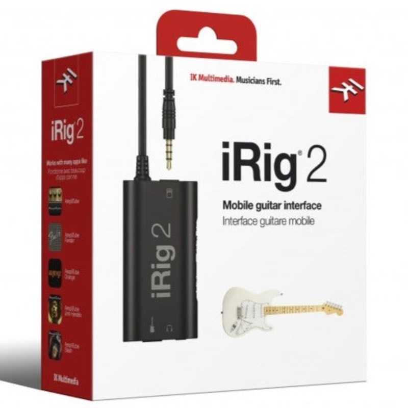 IK Multimedia IP-IRIG2-PLG-IN iRig 2 Guitar Interface Adaptor for Smartphones and Tablets