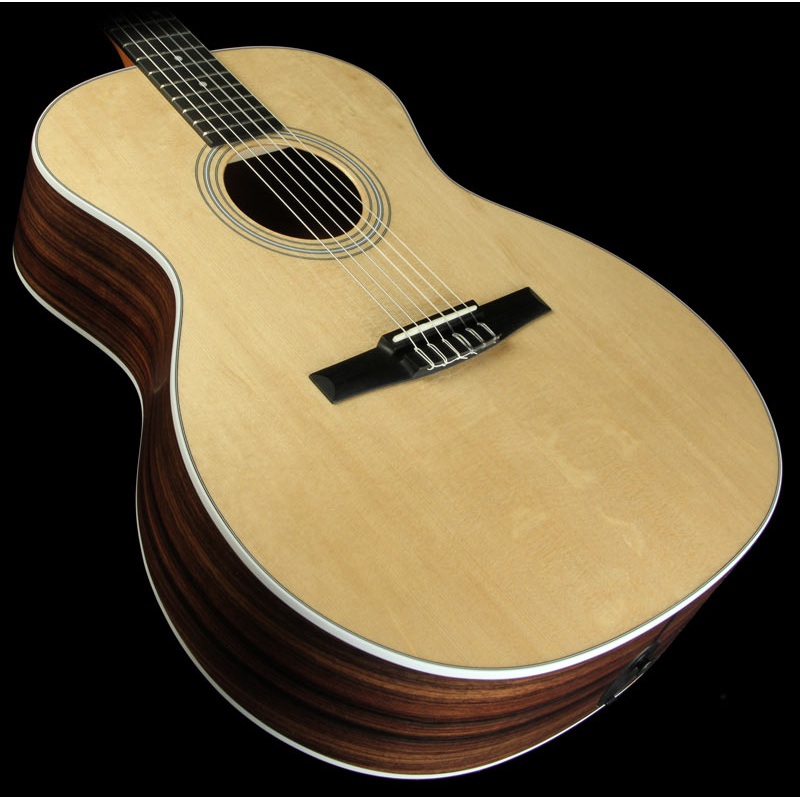 Used Taylor 214e-N Nylon String Grand Auditorium Acoustic Guitar Natural