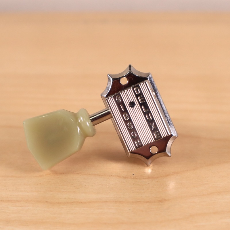(1) Gibson Deluxe Guitar Tuning Peg Treble Side Chrome Tulip