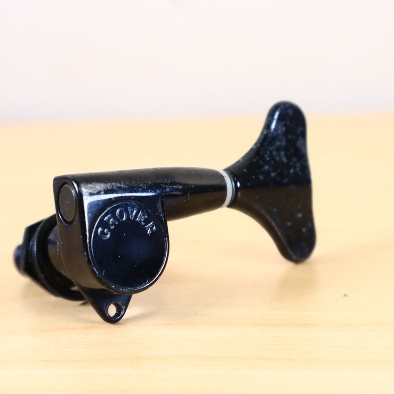(1) Grover Bass Side Guitar Replacement Tuner Black