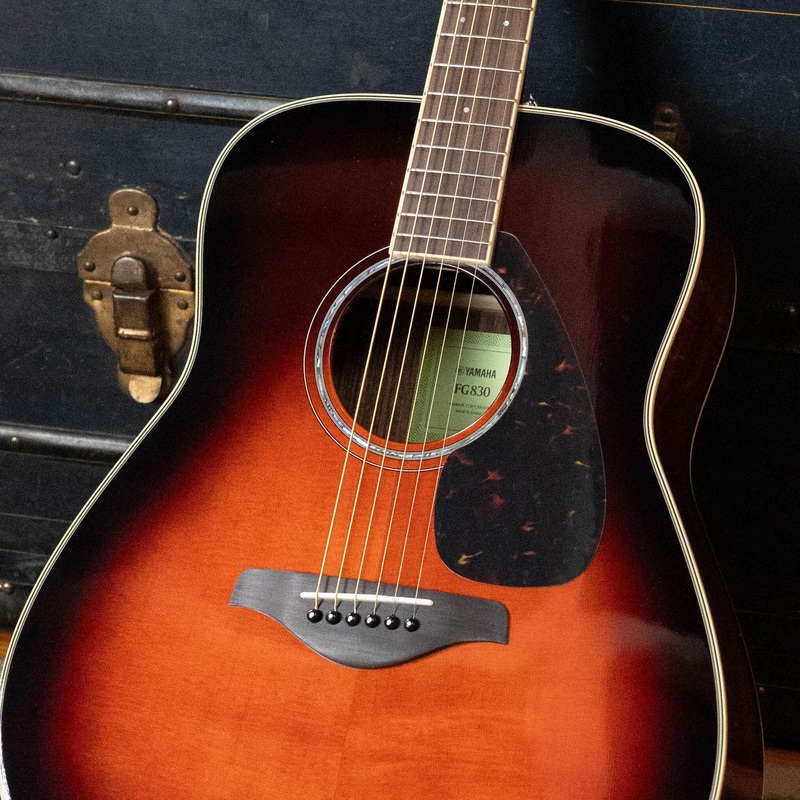 Yamaha FG830 TBS Spruce/Rosewood Tobacco Brown Sunburst Dreadnought Acoustic Guitar #0468