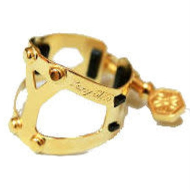 Yanagisawa YNASIXS Yany SIXS Alto sax ligature, 24K gold-plated, inverted single-screw design