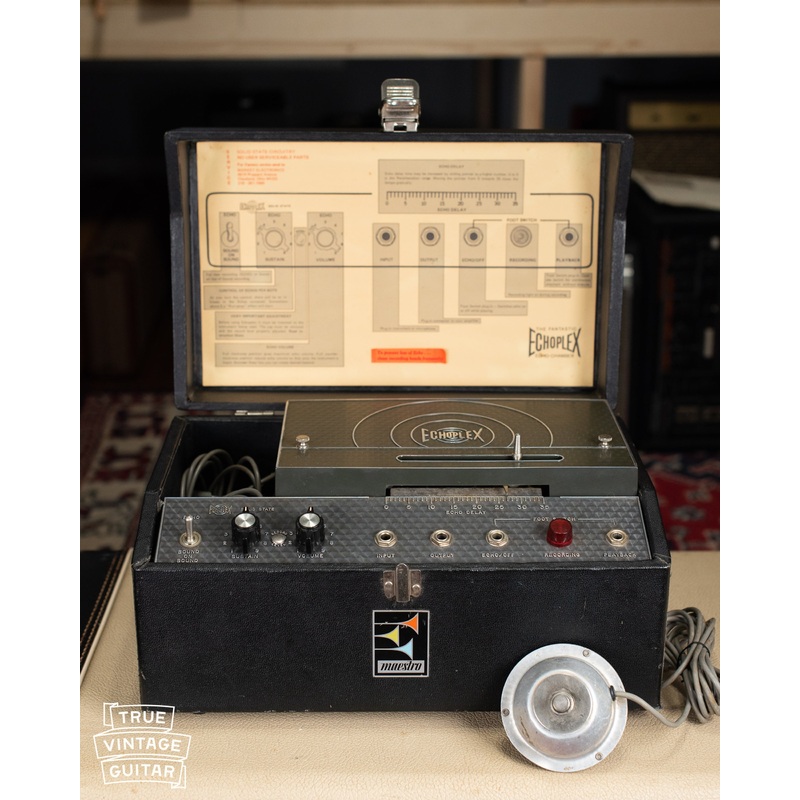 Vintage 1971 Maestro Echoplex EP-3 Black Top Tape Echo