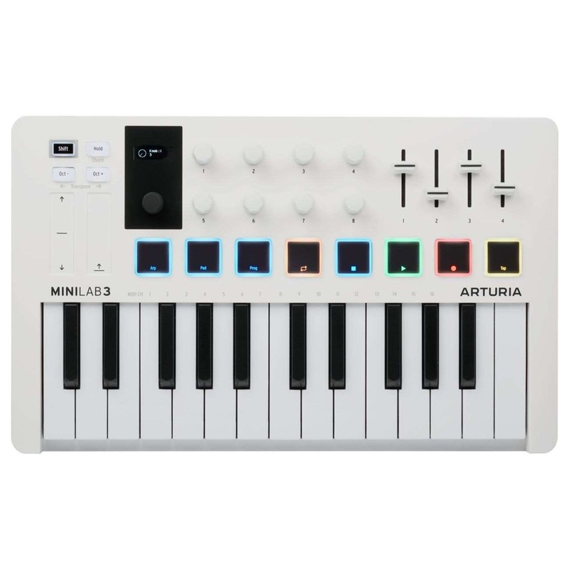 Arturia MINILAB3-WH MiniLab 3 25-Key Compact Midi Keyboard, White