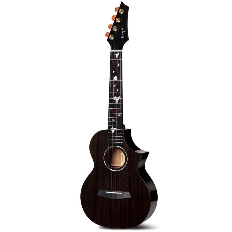 M6 Black Solid Mahogany Concert Acoustic