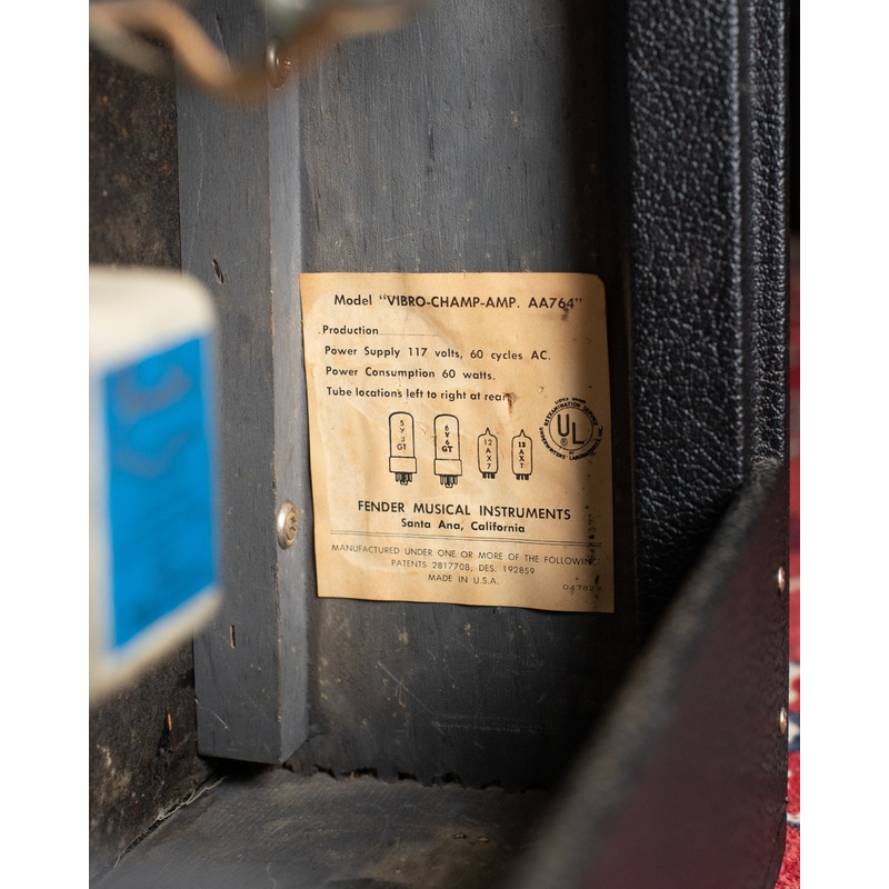 1969 Fender Vibro Champ~Amp Drip Edge Black Line