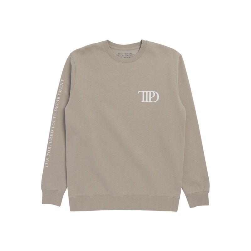 The Tortured Poets Department Beige Crewneck XS