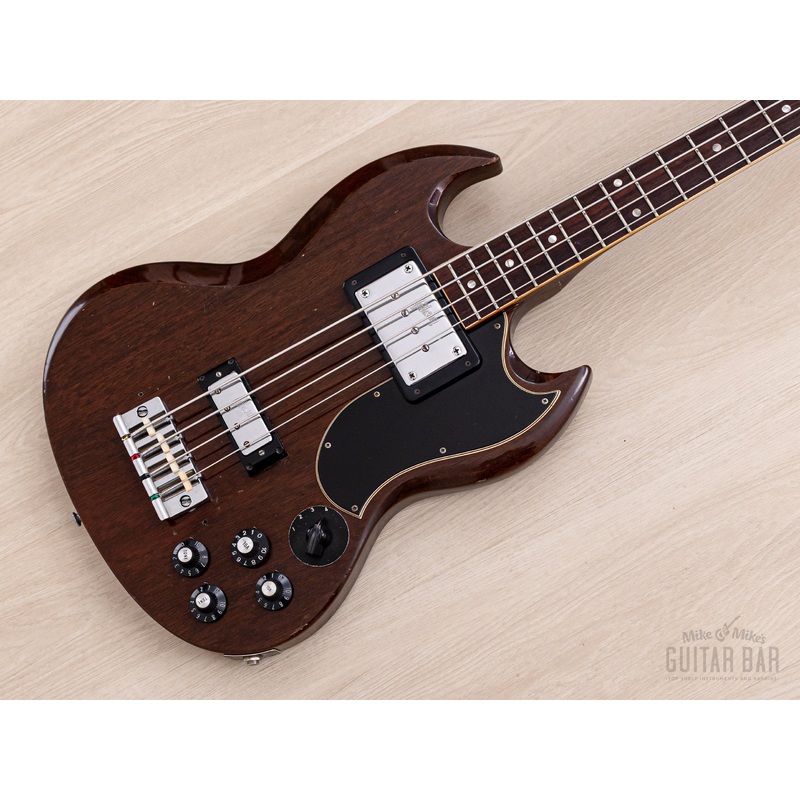 1972 Gibson EB-3 Slotted Headstock Vintage Short Scale SG Bass Walnut w/ Case