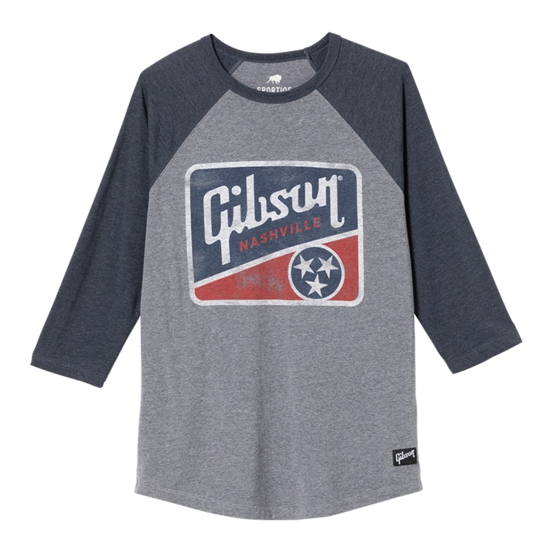 Gibson Tristar Baseball Tee Grey XS