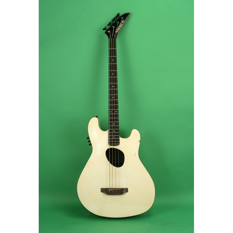 1985 Kramer Ferrington Acoustic Electric Bass White