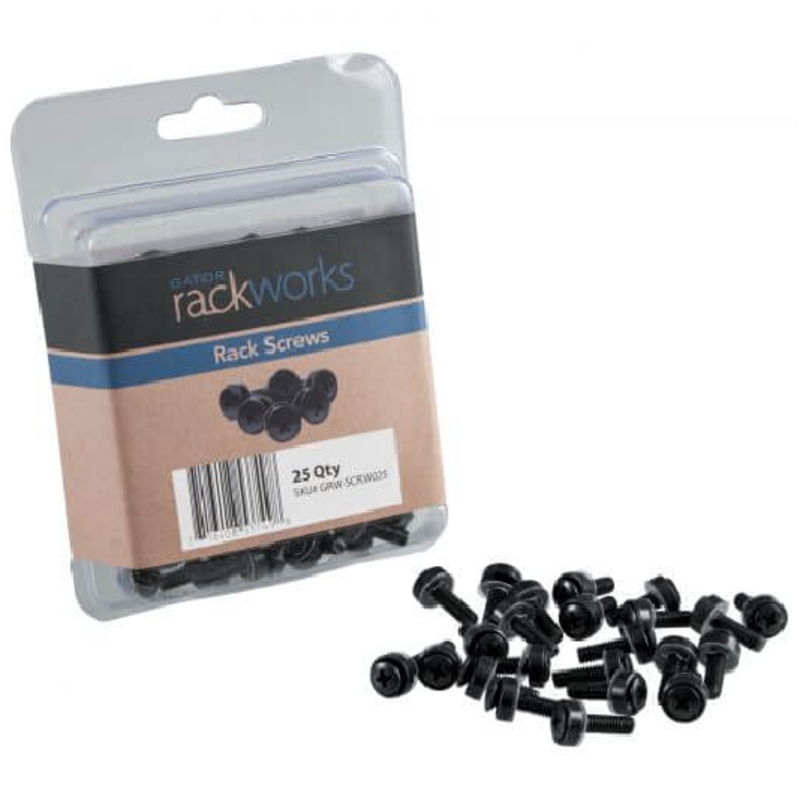 Gator GRW-SCRW025 Gator Rackworks #10-32 X  3/4" Rack Screws - 25 Qty Pack