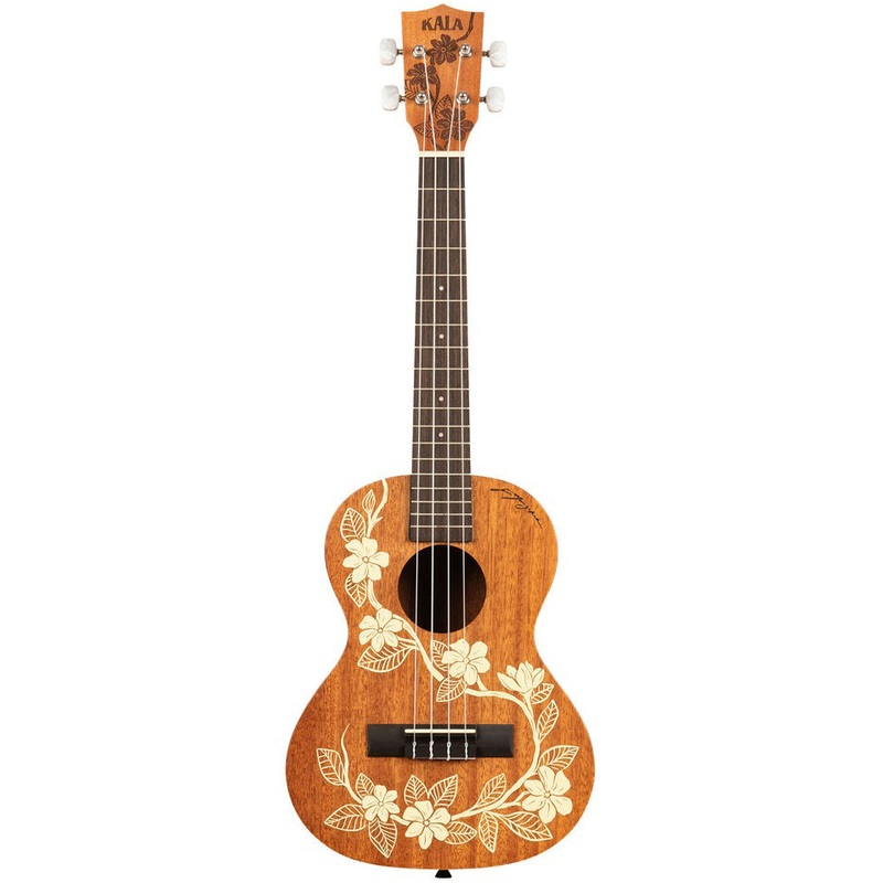 Kala KA-GARDENIA-T Tenor Mahogany Ukulele, Gardenia Design