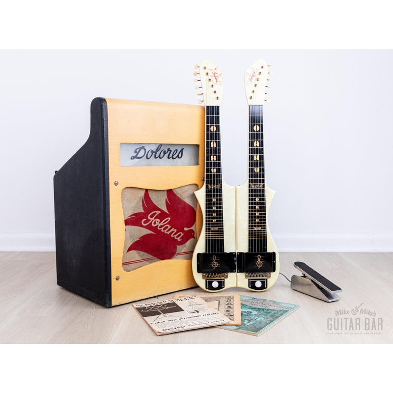 1950 Oahu Iolana Double Neck Valco-Made Lap Steel w/ 403K "Dolores" Bandstand Tube Amp 1x12