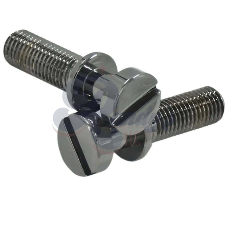 Stop Bar Tailpiece Studs (Brass) - Fits Gibson CLOSEOUT Black Nickel/Pearl Chrome