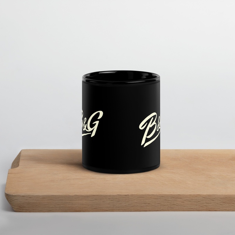 B&G Black Glossy Mug 11oz
