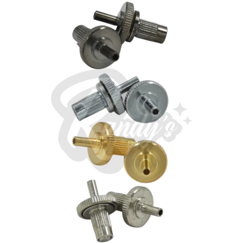 (Contemporary Series) Nashville Tune-O-Matic to Vintage ABR-1 Conversion Bridge Posts w/ Hex - Fits Gibson Black Chrome/Cosmo Black