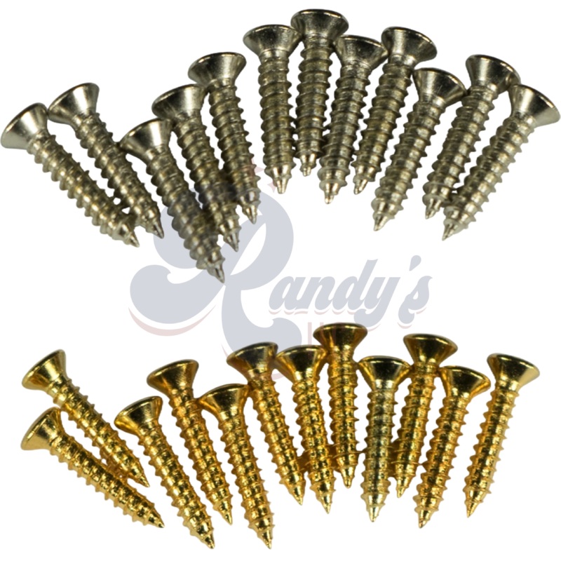 Kluson Mounting Screws for Vintage Diecast Series Tuning Machines - Fits Gibson Gold (12-Pack)