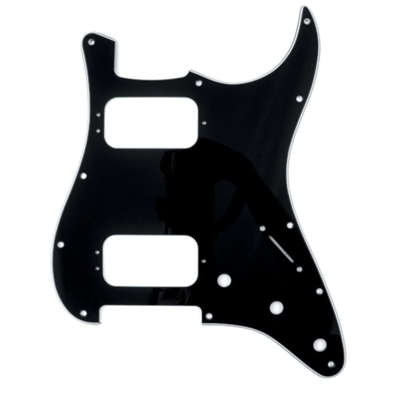 Fender 3-Ply Stratocaster H/H Pickguard - 11-Hole Mount - 3-Screw Mount HB - Black