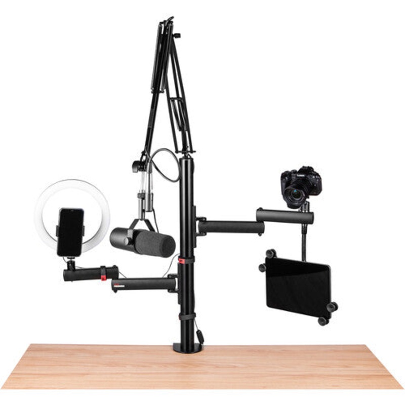 Gator GFWIDCREATETREE All-In-One Content Creator Tree with Light, Mic & Camera Attachments