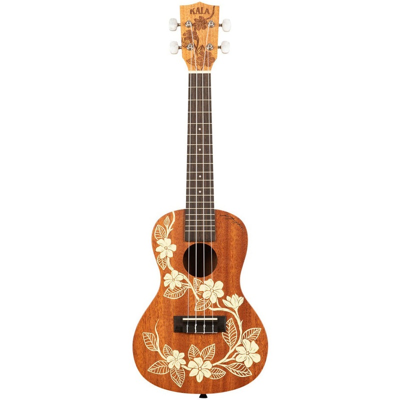 Kala KA-GARDENIA-C Concert Mahogany Ukulele, Gardenia Design