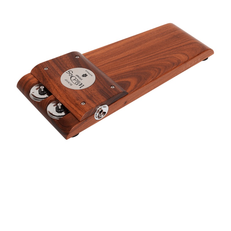 Wild Dog BUNYIP STOMP BOX w/ Solid Figured Australian Timber Body & Tambourine Jingles
