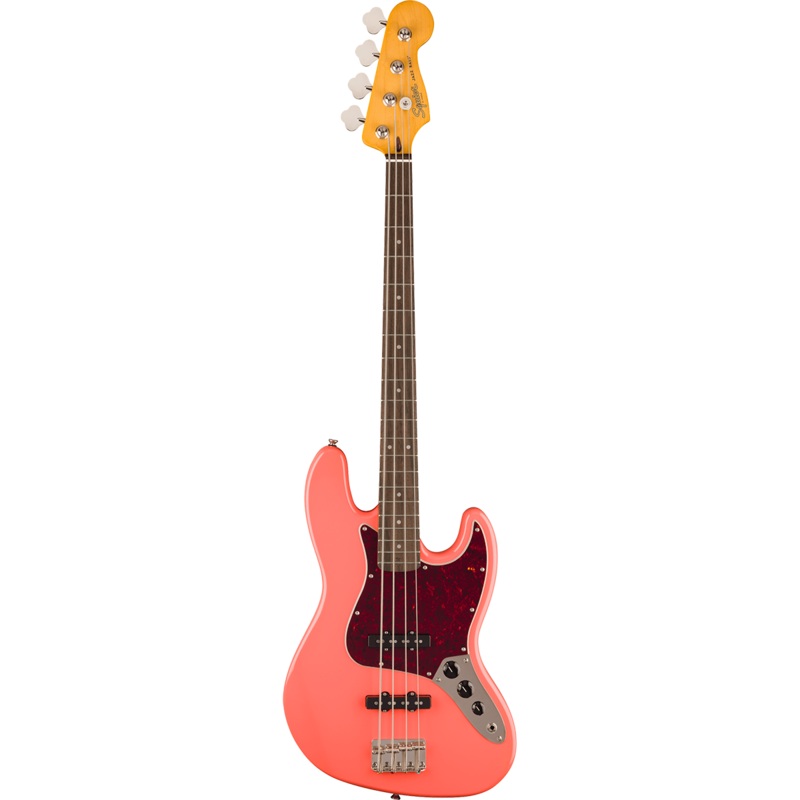 Squier 037-4530-511 Classic Vibe 60s J-Bass, LRL, Tortoishell PG, Tahitian Coral