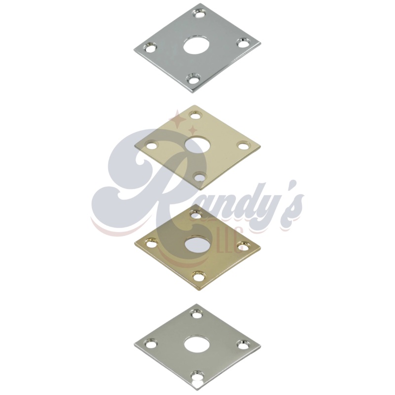 (Historic Series) Input Jack Plate (Square) - Fits Gibson Les Paul Reissue Chrome