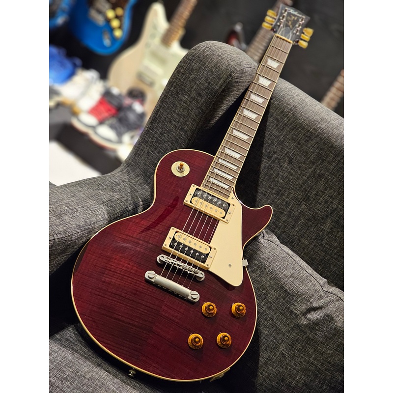 Tokai LS-136F ZB SR Love Rock Japan in Seethru Dark Red 1940788 Single variant