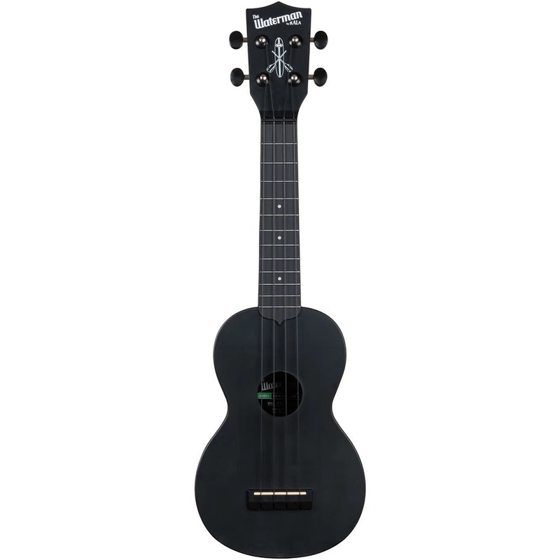 KALA KA-R-WMS-BK-S Soprano Recycled Waterman Ukulele, Black Sand