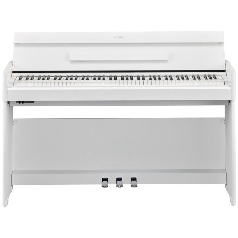 Yamaha YDPS55WH 88-key Arius Slim Design Digital Piano, GH3 Hammer Action, White Walnut