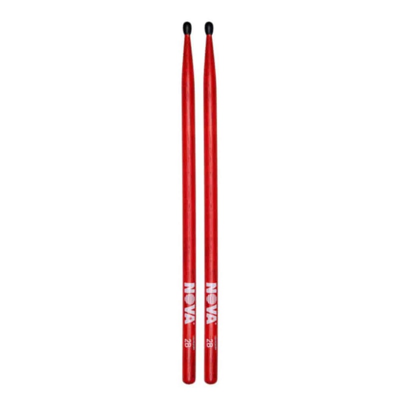 Vic Firth VFN2BNR 2B Nylon Tip Nova Red Drum Sticks