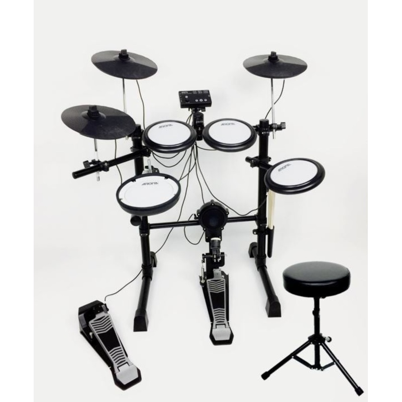 Aroma TDX16S All-Mesh 5+3 Electronic Drums w/ Dual Zone Snare, Cymbals, Stool