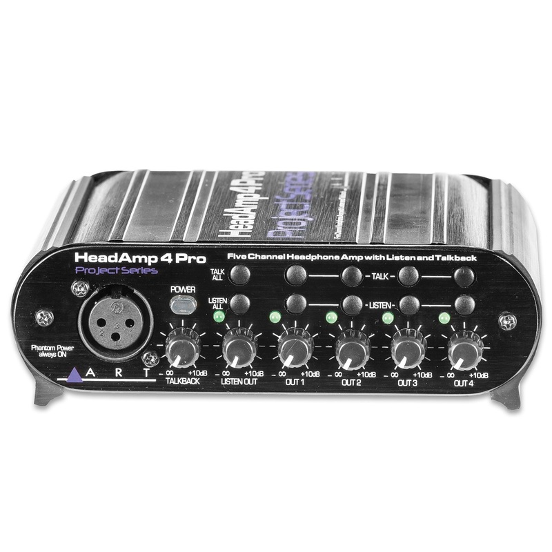 ART HEADAMP4PRO 5-Channel Headphone Amp w/ Talkback