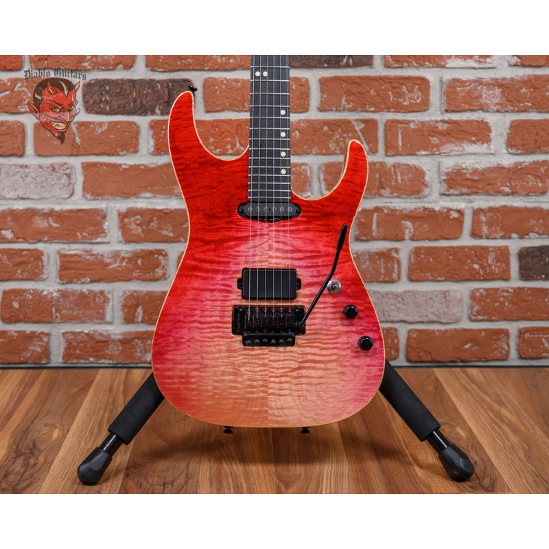 Tom Anderson Guitarworks Li'l Angel Wild Flame Maple Top Strawberry Shortcake WakeSurf 2024 w/Gigbag