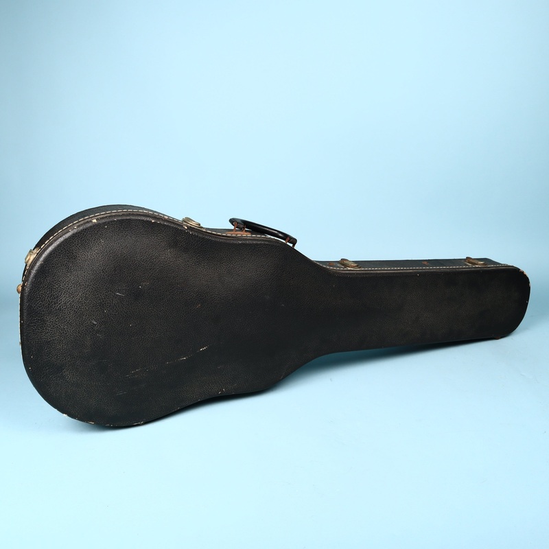 Vintage 60s/70s Gibson Les Paul Hard Shell Case Black Exterior Purple Interior