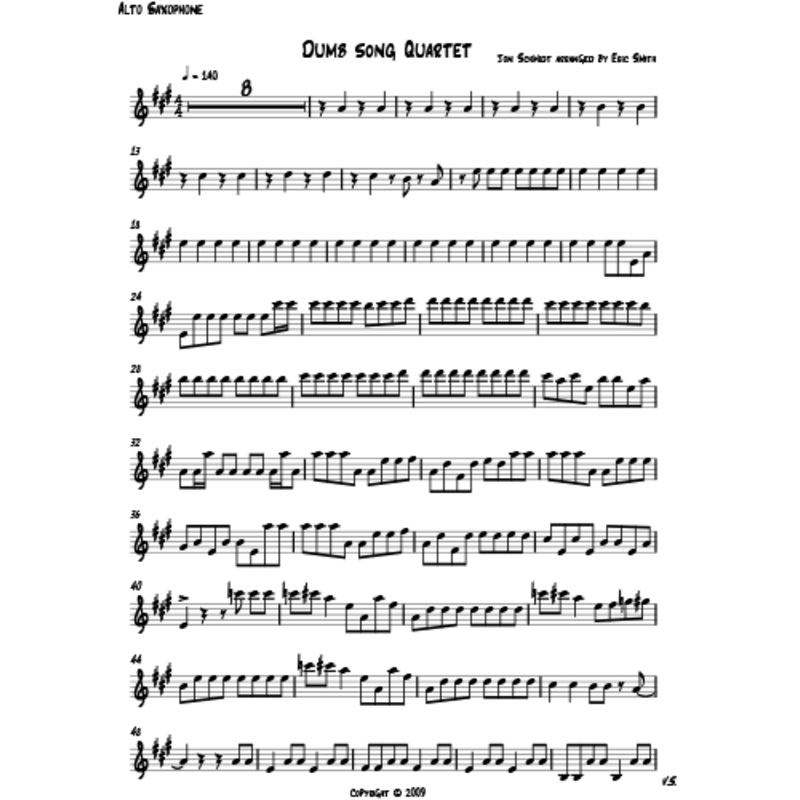 Dumb Song (Vocal SATB) - PDF