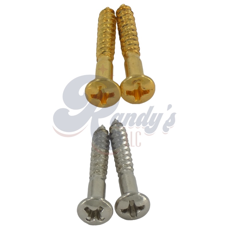 (Contemporary Series) End Pin/Strap Button Screws (2-Pack) - Fits Gibson Gold