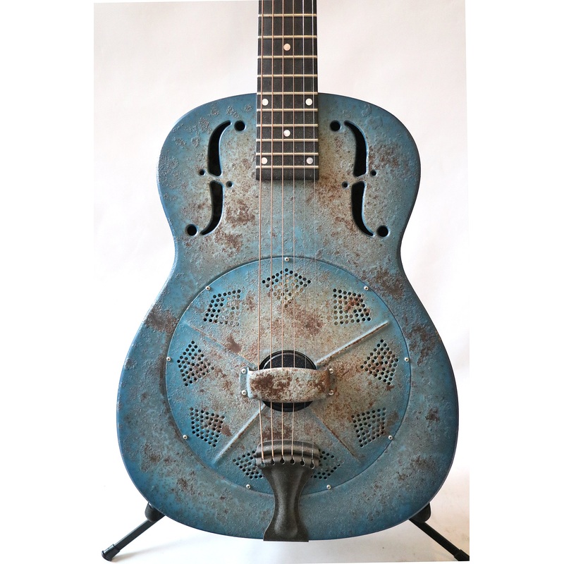 National Reso-Phonic NRP 'Barnyard Blue' Steel Resonator