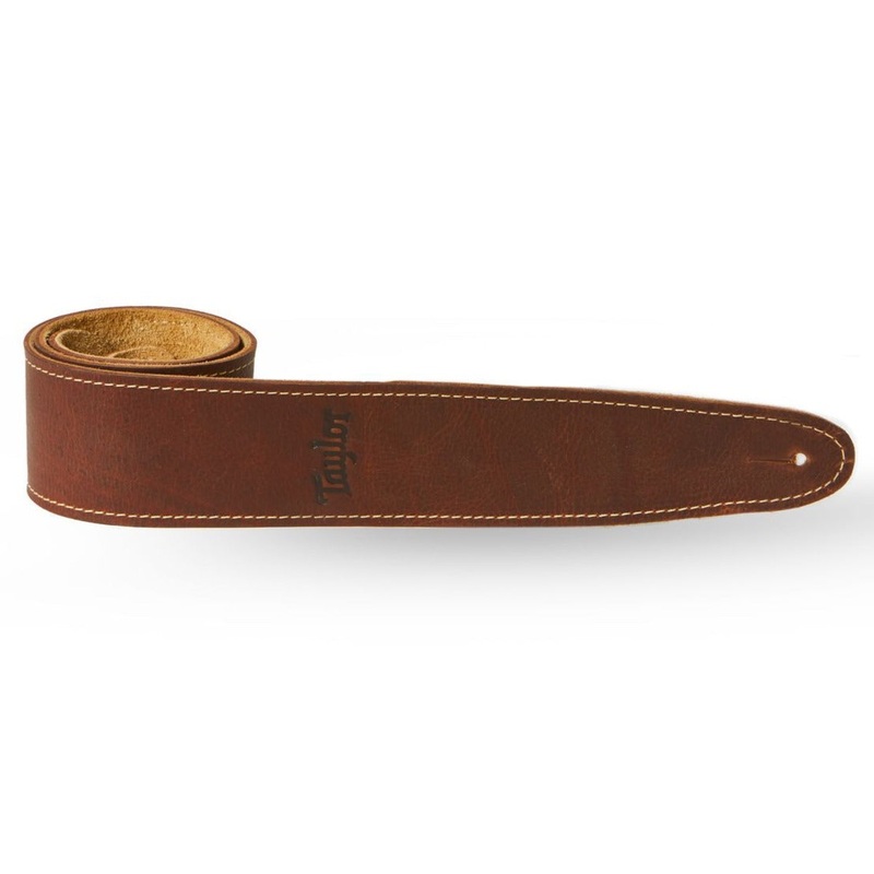 Taylor 4100-25 Taylor Strap, Suede Back, 2.5", Medium Brown Leather