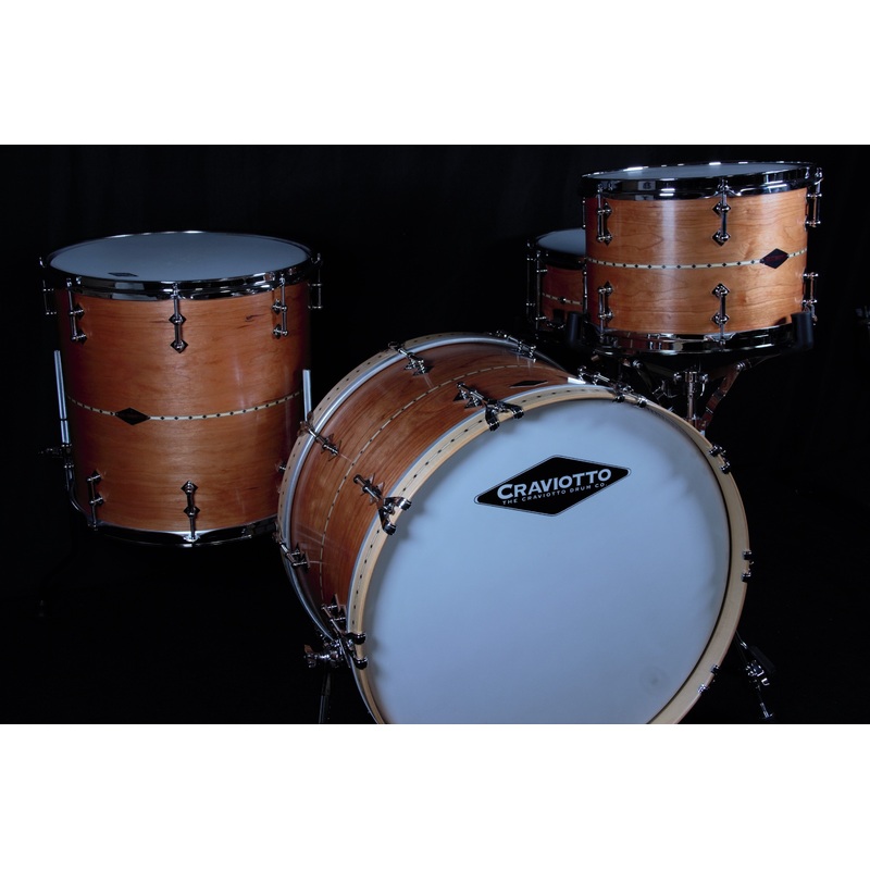 Cherry With Maple Inlay 4 Piece Shell Pack