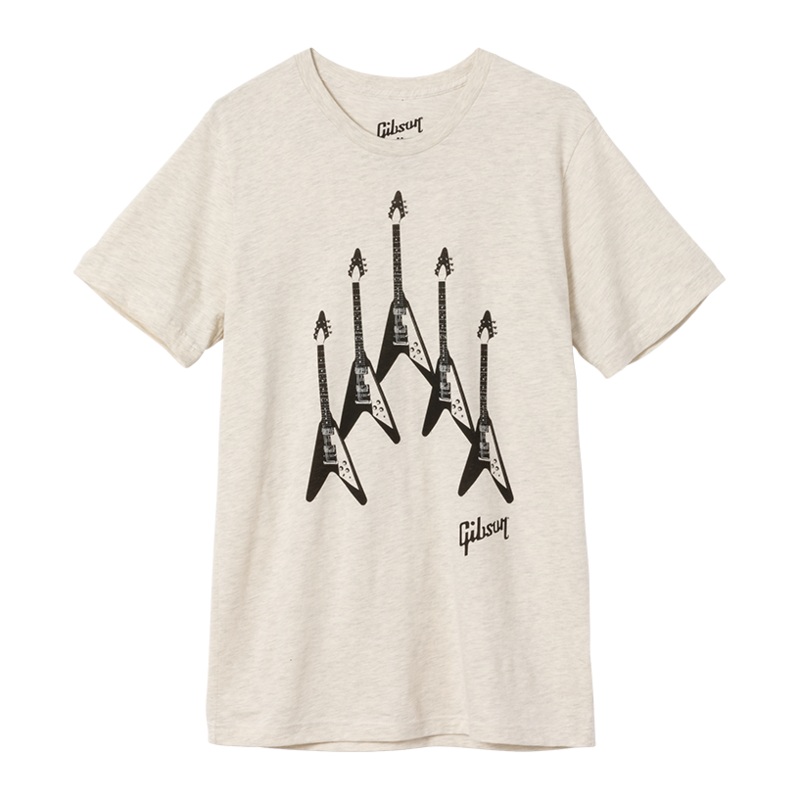 Gibson Flying V 'Formation' Tee Light Gray XS