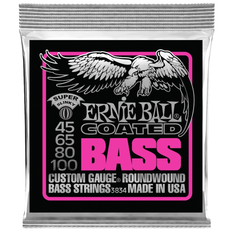 Ernie Ball Super Slinky Coated Bass Strings - (45-100)