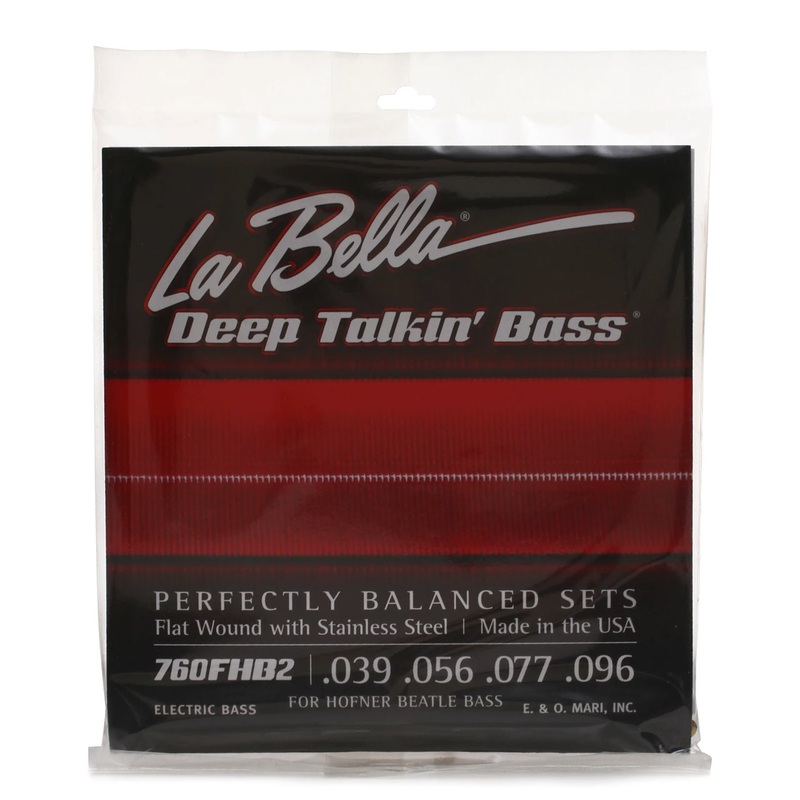 La Bella 760FHB2 Beatle Bass Stainless Flats, 39-96