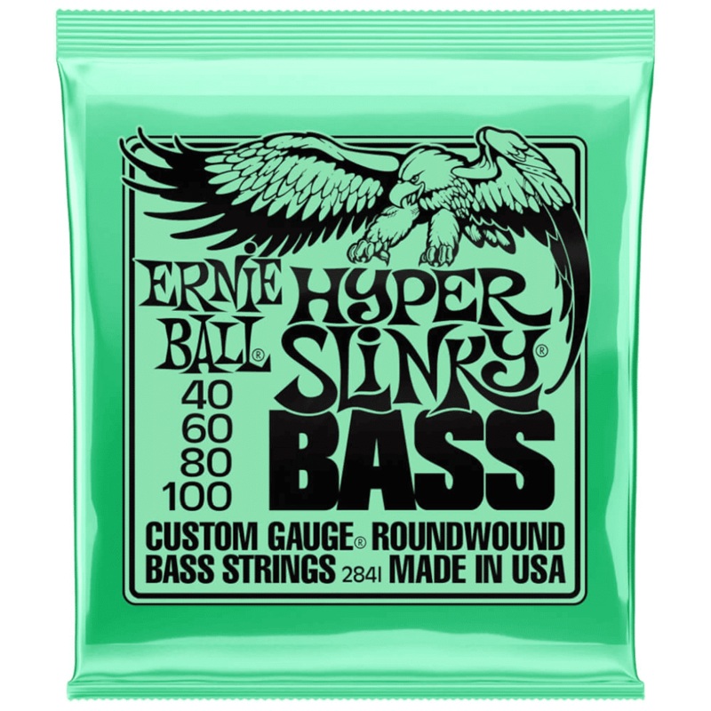 Ernie Ball Hyper Slinky Bass 4-String Bass Guitar Strings - (40-95)
