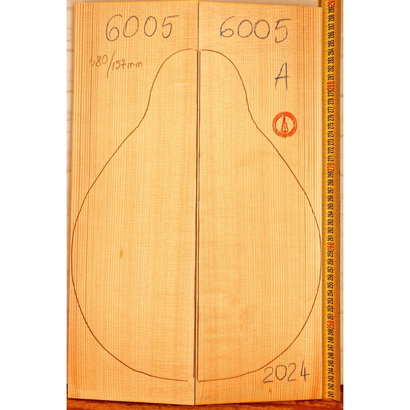 Mandolin spruce top No. 6005,  A Grade 