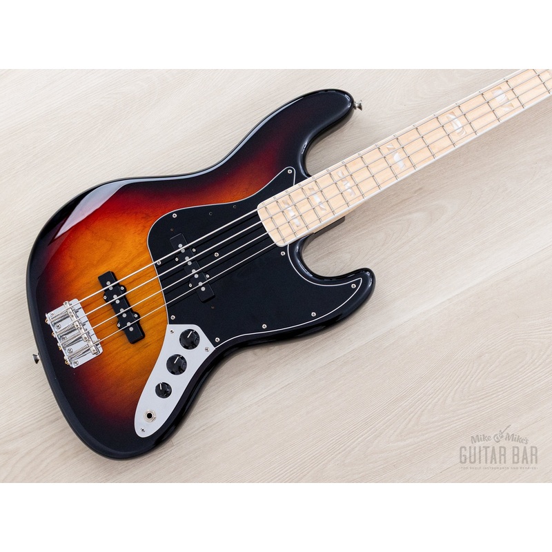 2018 Fender American Original 70s Jazz Bass Sunburst, Blocks & Binding w/ Hangtags, Case