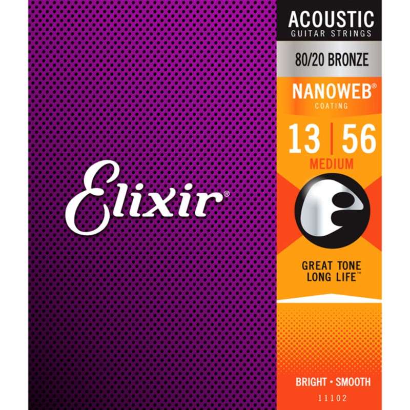 Elixir Acoustic 80/20 Bronze Nanoweb Medium .013-.056