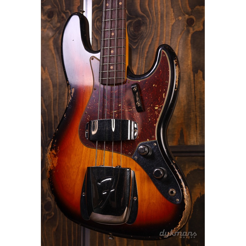 Fender Custom Shop 1961 Jazz Bass Heavy Relic 3-Color Sunburst