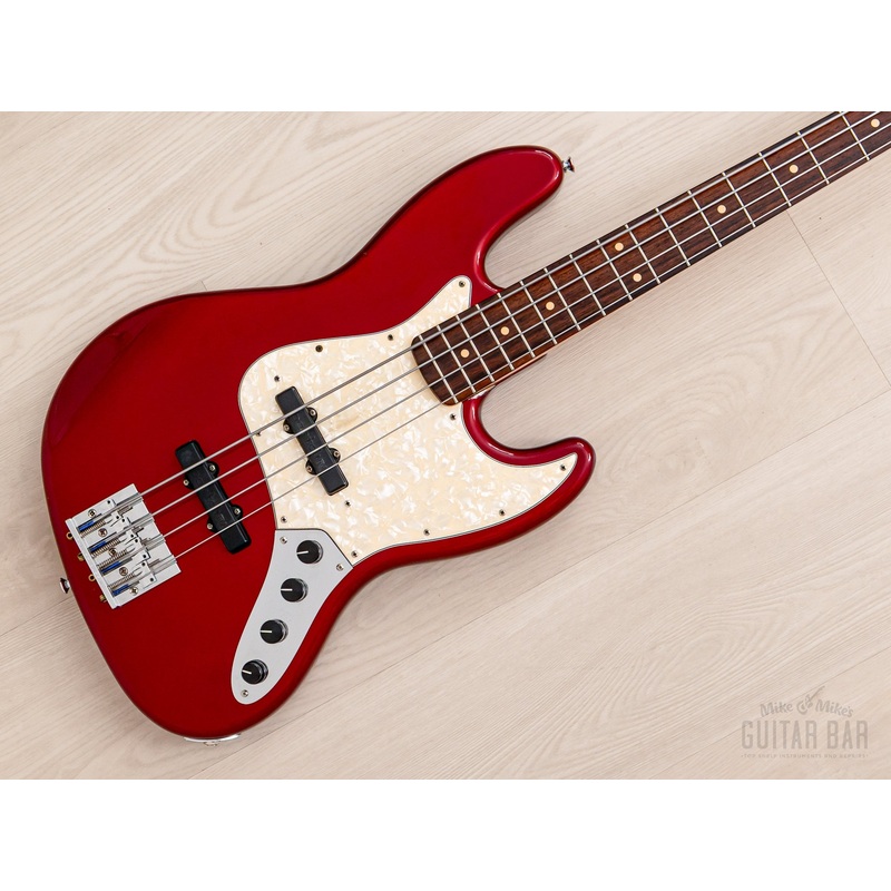 1998 Fender Custom Shop '62 Jazz Bass Candy Apple Red w/ Headstock, Bartolini Mods