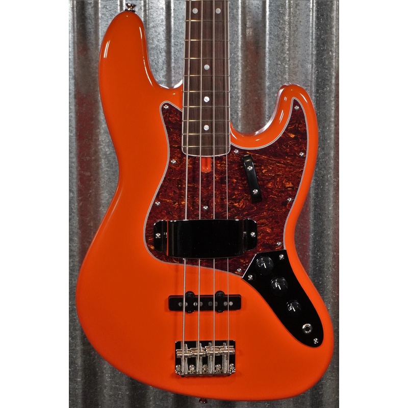 Modern Vintage MVJ4-66 60's Vintage 4 String Jazz Bass Fiesta Red & Bag #1136